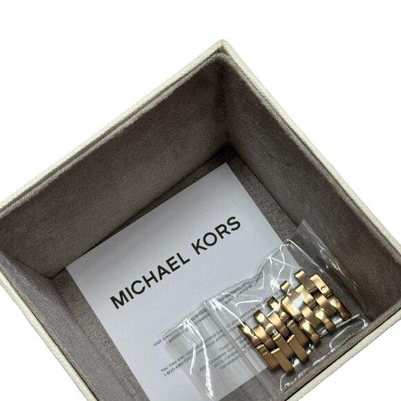 Michael Kors Mini Pilot Pave Quartz Gold Dial Ladies Watch MK7366 with Box - Picture 11 of 12